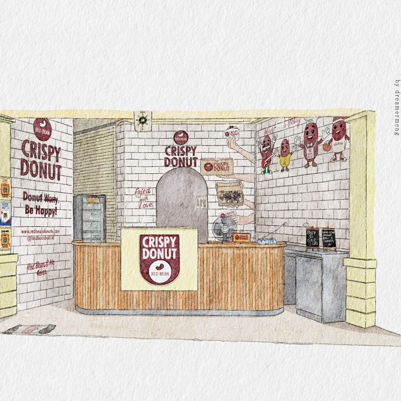 Red Bean Crispy Donut Denpasar